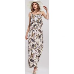 Kremowa Sukienka Overwhelming. Brązowe sukienki damskie other, xl, bez wzorów, bez kołnierzyka, bez rękawów, maxi. Za 79,99 zł.