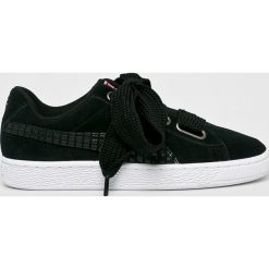 Puma - Buty Suede Heart Street 2 Wn. Czarne buty sportowe damskie Puma, bez wzorów, ze skóry, sportowe. W wyprzedaży za 199,90 zł.