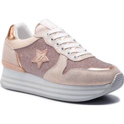 Sneakersy TRUSSARDI JEANS - 79A00321 P130. Różowe półbuty damskie Trussardi Jeans, z jeansu. W wyprzedaży za 479,00 zł.