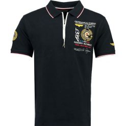 Koszulka polo w kolorze granatowym. Niebieskie koszulki męskie Geographical Norway Men, s, z nadrukiem, z bawełny, bez rękawów. W wyprzedaży za 90,95 zł.