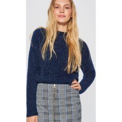 Sweter z drobnym splotem - Granatowy. Niebieskie bez kategorii Cropp, s, ze splotem. Za 69,99 zł.