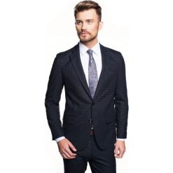 Marynarka lebert granatowy slim fit. Niebieskie marynarki męskie Recman, m, bez wzorów. Za 399,99 zł.