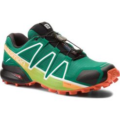 Buty SALOMON - Speedcross 4 400761 27 V0 Ultramarine Green/Black/Scarlet Ibis. Zielone buty trekkingowe męskie marki Salomon, z tkaniny, na sznurówki, do biegania, salomon speedcross. W wyprzedaży za 369,00 zł.
