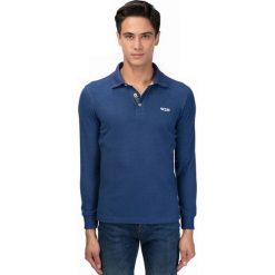 Sweter w kolorze granatowym. Niebieskie swetry męskie GALVANNI, s, bez wzorów, z klasycznym kołnierzykiem, bez kaptura. W wyprzedaży za 169,95 zł.