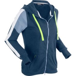 Bluzy damskie: Bluza rozpinana, długi rękaw bonprix ciemnoniebieski melanż