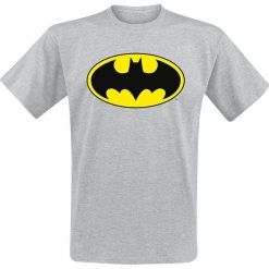 Batman Logo T-Shirt odcienie szarego. Szare t-shirty męskie marki Batman, m, z motywem z bajki. Za 74,90 zł.