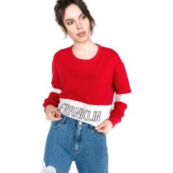 Franklin & Marshall Bluza Czerwony. Czerwone bluzy damskie Franklin Marshall, l, z haftami, z bawełny, bez rękawów, bez kaptura. Za 283,95 zł.