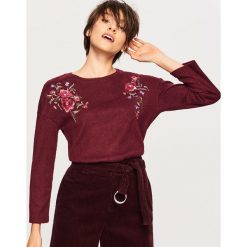 T-shirty damskie: Dzianinowa koszulka - Bordowy