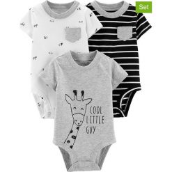 Body (3 szt.) w kolorze szarym. Body niemowlęce Carter's. W wyprzedaży za 65,95 zł.