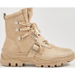 Sznurowane buty trekkingowe - Kremowy. Białe buty trekkingowe damskie Sinsay. Za 129,99 zł.