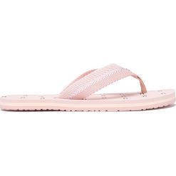 Tommy Hilfiger Flag Beach Japonki Różowy Beżowy. Różowe klapki damskie TOMMY HILFIGER, w paski, z materiału, bez obcasa. Za 135,95 zł.