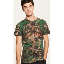 T-shirt z motywem roślinnym - Khaki. Brązowe t-shirty męskie House, l. Za 49,99 zł.