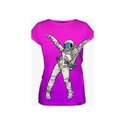 Space Disco women's t-shirt. Fioletowe t-shirty damskie marki Mars from venus, s, bez wzorów, bez kołnierzyka. Za 101,40 zł.