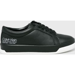 Calvin Klein - Buty. Czarne buty sportowe damskie Calvin Klein, bez wzorów, ze skóry, sportowe. W wyprzedaży za 479,90 zł.