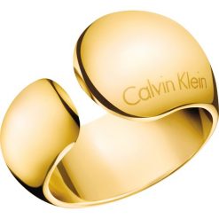 Calvin Klein Pierścień Złoty. Żółte pierścionki damskie Calvin Klein, złote. Za 412,95 zł.