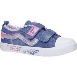 Niebieskie trampki jeansowe na rzepy casu a9059. Niebieskie trampki dziewczęce Casu, bez wzorów, z jeansu, na rzepy. Za 49,99 zł.
