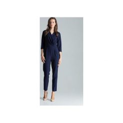 Kombinezon M672 Granat. Niebieskie kombinezony damskie FIGL, xl, bez wzorów, bez kołnierzyka, bez rękawów. Za 235,00 zł.