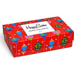 Happy Socks - Skarpetki Singing Holiday Gift Box (3-pak). Czerwone skarpetki damskie Happy Socks. W wyprzedaży za 99,90 zł.