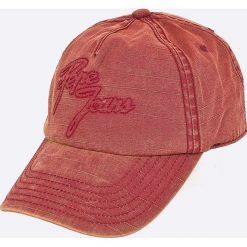 Pepe Jeans - Czapka Aperton. Różowe czapki z daszkiem męskie Pepe Jeans, z bawełny. W wyprzedaży za 59,90 zł.