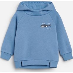 Bluza z kapturem - Niebieski. Niebieskie bluzy męskie Reserved, bez wzorów, z kapturem, bez rękawów, z kapturem. Za 49,99 zł.
