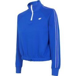 Bluza damska BLD264 - kobalt. Niebieskie bluzy damskie rozpinane marki 4f, z dzianiny, z krótkim rękawem, krótkie. Za 169,99 zł.