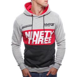 Bluza męska z kapturem szara Recea. Szare bluzy męskie Recea, xl, bez wzorów, z bawełny, z kapturem, bez rękawów, z kapturem. Za 79,90 zł.