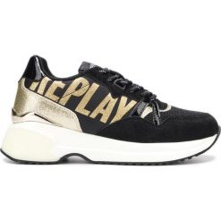 Replay Mossy Tenisówki Czarny Złoty. Żółte trampki i tenisówki damskie Replay, bez wzorów, ze skóry, bez zapięcia. Za 498,95 zł.