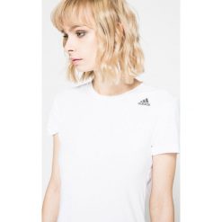 Adidas Performance - Top. Szare topy sportowe damskie marki adidas Performance, s, z elastanu, z okrągłym kołnierzem. W wyprzedaży za 89,90 zł.