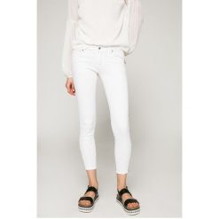 Answear - Jeansy. Białe jeansy damskie skinny marki ANSWEAR, s, z elastanu, z obniżonym stanem. W wyprzedaży za 99,90 zł.