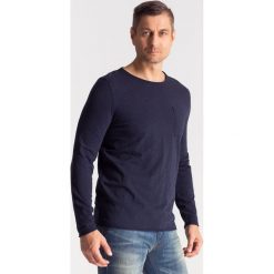 Granatowy longsleeve Joop! Jeans. Niebieskie bluzy męskie xxl, z jeansu, z okrągłym kołnierzem. Za 104,70 zł.