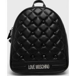 Love Moschino - Plecak. Czarne plecaki damskie Love Moschino, bez wzorów, ze skóry. Za 899,90 zł.