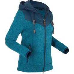 Bluza dzianinowa z polaru, długi rękaw bonprix ciemnoniebieski melanż. Niebieskie bluzy damskie bonprix, bez wzorów, z dzianiny, z długim rękawem, długie, bez kaptura. Za 149,99 zł.