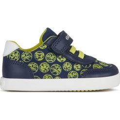 Geox - Buty dziecięce. Niebieskie trampki chłopięce Geox, bez wzorów, z gumy, sportowe, z okrągłym noskiem, bez zapięcia. Za 179,90 zł.