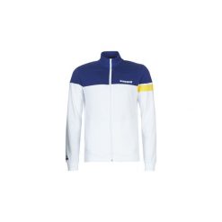 Bluzy dresowe Le Coq Sportif ESS SAISON FZ SWEAT N°1 M. Białe bluzy męskie le coq sportif, s, bez wzorów, z dresówki, bez kołnierzyka, bez rękawów, bez kaptura. Za 389,00 zł.