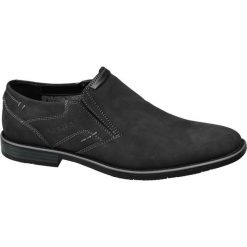 Półbuty męskie Venice czarne. Czarne buty wizytowe męskie marki Venice, z materiału. Za 119,90 zł.