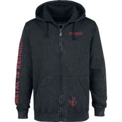 Powerwolf EMP Signature Collection Bluza z kapturem rozpinana ciemnoszary. Szare bejsbolówki męskie Powerwolf, l, z nadrukiem, z materiału, z kapturem. Za 264,90 zł.