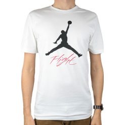 Jordan Air Jumpman Flight Tee AO0664-100. Białe t-shirty męskie Jordan, xl, bez wzorów, z bawełny, bez kołnierzyka. W wyprzedaży za 129,99 zł.