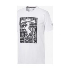 Puma Big Shield Koszulka Biały. Białe podkoszulki męskie Puma, xs, z nadrukiem, z bawełny, bez kołnierzyka, krótkie. Za 206,95 zł.