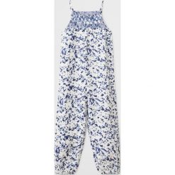 Mango Kids - Kombinezon dziecięcy Wave 110-164 cm. Białe kombinezony dziewczęce Mango Kids, bez wzorów, z bawełny, z długim rękawem, długie. Za 119,90 zł.