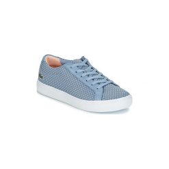 Buty Lacoste L.12.12 LIGHTWEIGHT1181. Niebieskie trampki i tenisówki damskie marki Lacoste, bez wzorów, bez zapięcia. Za 383,20 zł.