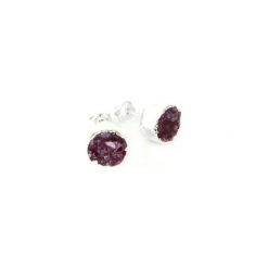 Earrings Agat Druza Karminowe srebro. Czerwone kolczyki damskie Brazi druse jewelry, z agatem, srebrne, na sztyftcie. Za 170,00 zł.