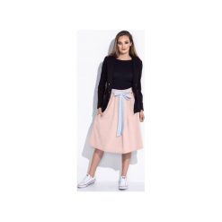 RÓŻOWA SPÓDNICA MIDI Z KOKARDĄ W TALII. Różowe spódniczki damskie marki Bien fashion, na co dzień, m, bez wzorów, z dresówki, eleganckie, długie, midi, rozkloszowane. Za 109,00 zł.