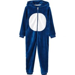 Kombinezon w kolorze niebieskim. Niebieskie kombinezony niemowlęce Vertbaudet Boys, bez wzorów, bez rękawów, bez kaptura. W wyprzedaży za 42,95 zł.