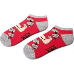 Skarpety Niskie Unisex FREAK FEET - SPAK-RED Czerwony Kolorowy. Czerwone skarpetki damskie Freak Feet, bez wzorów, z elastanu. Za 14,99 zł.