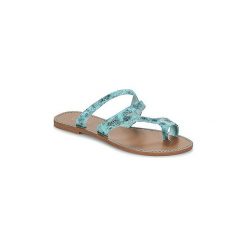 Japonki LPB Shoes TEXANE. Niebieskie klapki damskie marki LPB Shoes, bez wzorów, bez obcasa. Za 79,20 zł.