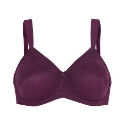Triumph "Biustonosz ""Minimizer""" Essential ciemnofioletowy female fioletowy 70G. Fioletowe biustonosze sportowe damskie Triumph, s, z haftami, z satyny. Za 169,00 zł.