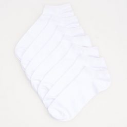Skarpety stopki 7 pack - Biały. Białe skarpetki męskie Reserved, bez wzorów. Za 39,99 zł.