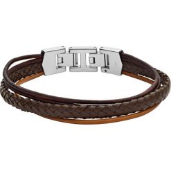 Fossil - Bransoletka. Pomarańczowe bransoletki męskie Fossil, ze stali. Za 219,90 zł.