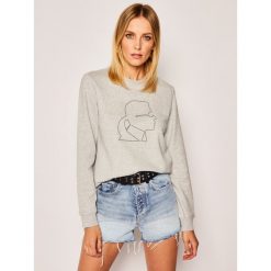 Bluza Karl Lagerfeld Karl Kameo Rihistones 201W1824. Szare bluzy damskie KARL LAGERFELD, m, bez wzorów, bez rękawów, bez kaptura. W wyprzedaży za 529,00 zł.