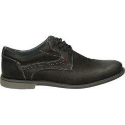 Półbuty męskie - 831 JUM NERO. Czarne derby męskie Venezia, z nubiku. Za 229,00 zł.